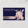 Professional House Cleaning Navy Blue & Rose Gold Business Card