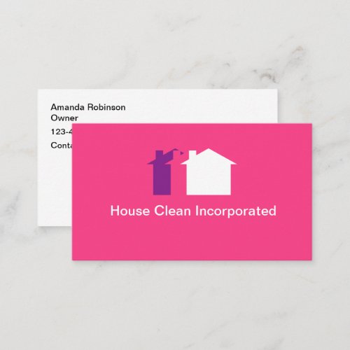 Professional House Cleaning Service Bulk Business Card