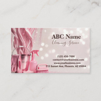 Professional House Cleaning Service Business Card