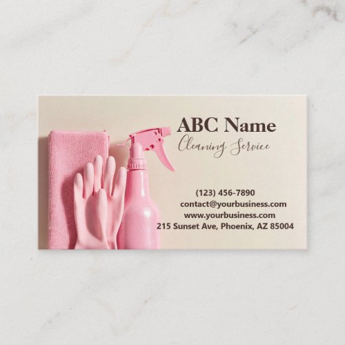 Professional House Cleaning Service Business Card