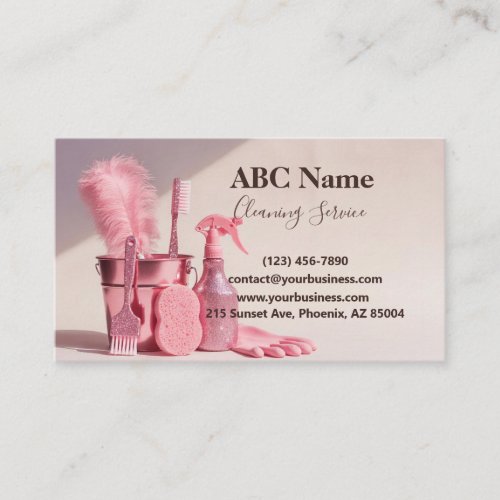 Professional House Cleaning Service Business Card