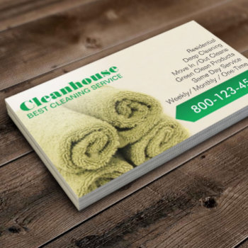 Professional House Cleaning Service Business Card by cardfactory at Zazzle