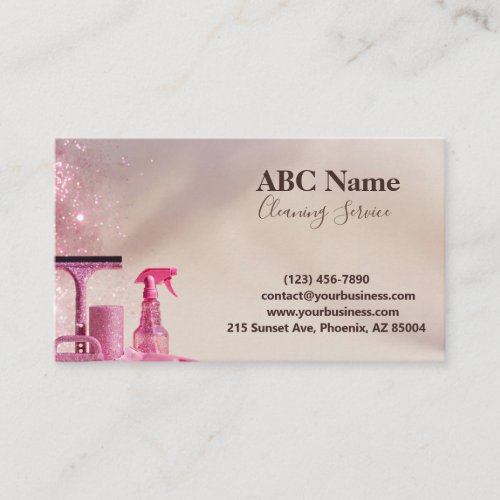 Professional House Cleaning Service Business Card