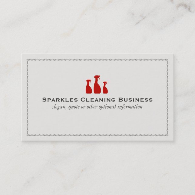 Professional House Cleaning Service Business Card (Front)