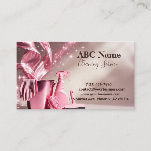 Professional House Cleaning Service Business Card