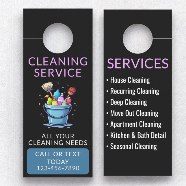 Professional House Cleaning Service Door Hanger (Creator Uploaded)