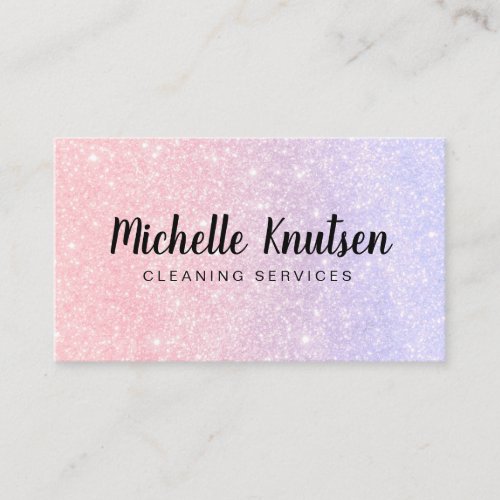 Professional House Cleaning Service Hot Pink Business Card