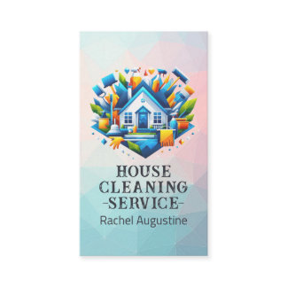 Professional House Cleaning Service Housekeeping Business Card