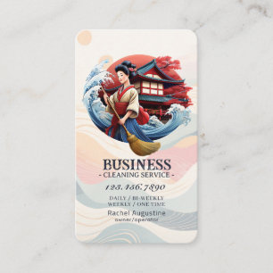 Professional House Cleaning Service Housekeeping Business Card
