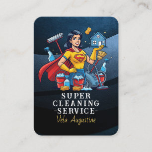 Professional House Cleaning Service Housekeeping Business Card