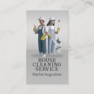 Professional House Cleaning Service Housekeeping Business Card