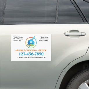 Professional House Cleaning Service Janitorial Car Magnet