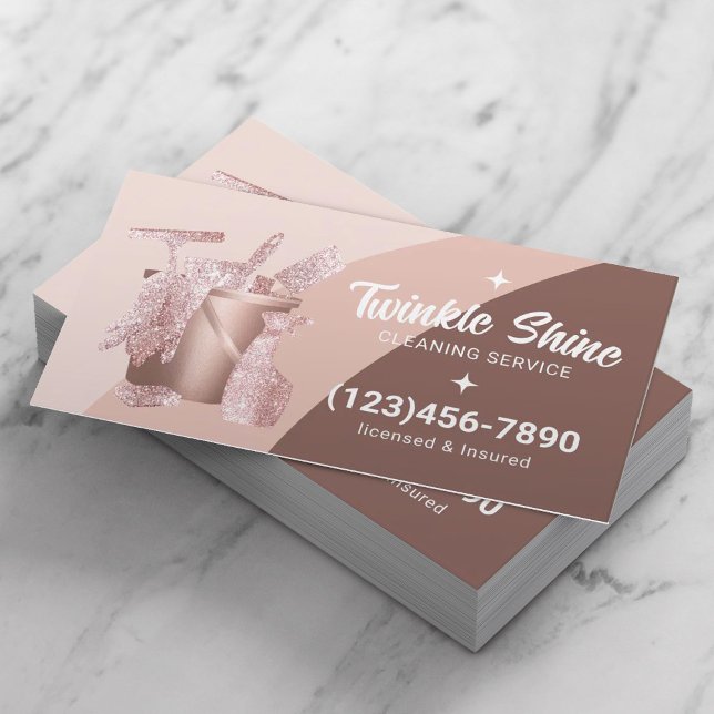 Professional House Cleaning Service Modern Business Card (Creator Uploaded)
