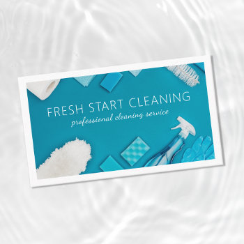 Professional House Cleaning Service Supplies Business Card by tyraobryant at Zazzle