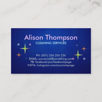 Professional House Cleaning Services Business Card Zazzle