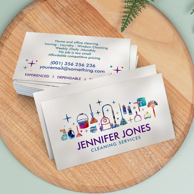 Professional House Cleaning Services Business Card (Creator Uploaded)