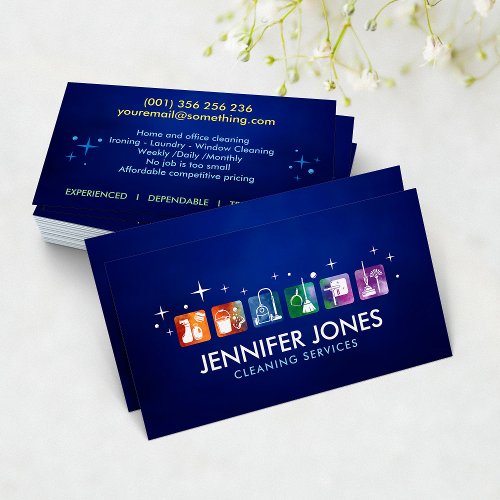 Professional House Cleaning Services Business Card