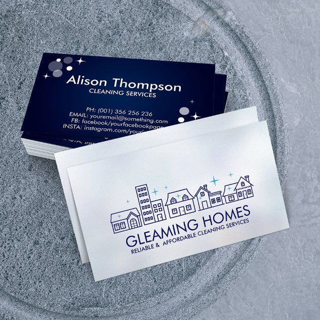 Professional House Cleaning Services Business Card (Creator Uploaded)