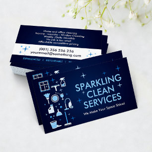Professional House Cleaning Services Business Card