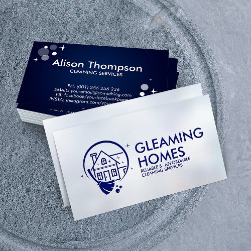 Professional House Cleaning Services Business Card