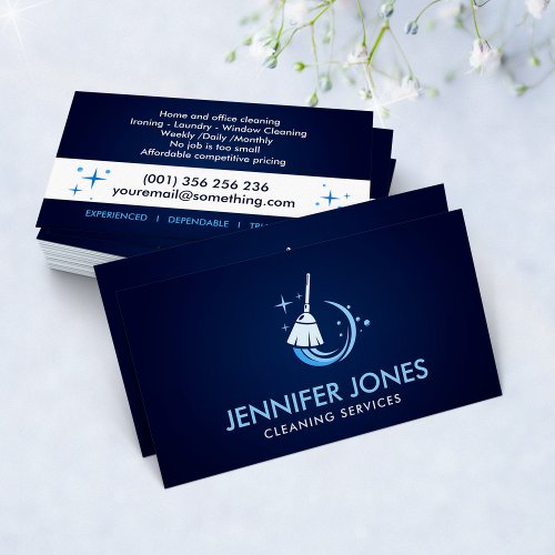 Professional House Cleaning Services Business Card