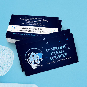 Professional House Cleaning Services Business Card