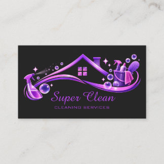 Professional House Cleaning Services Business Card
