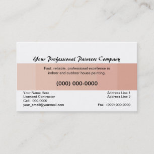 Professional House Painter, Beige Color Card