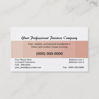 Professional House Painter, Beige Color Card