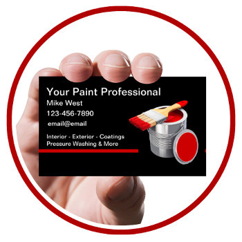 Professional House Painter  Business Card by Luckyturtle at Zazzle