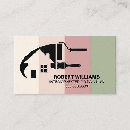 Professional House Painter Colorful Business Card