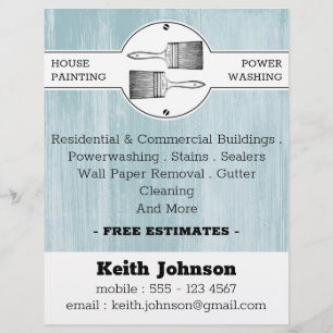 Professional House Painter Contractor Cleaner Flyer
