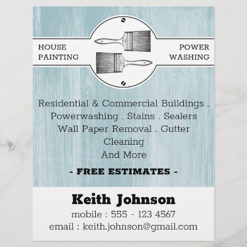 Professional House Painter Contractor Cleaner  Flyer