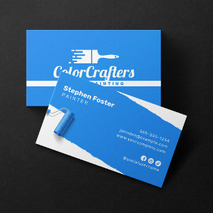 Professional House Painter Contractor Painting Business Card