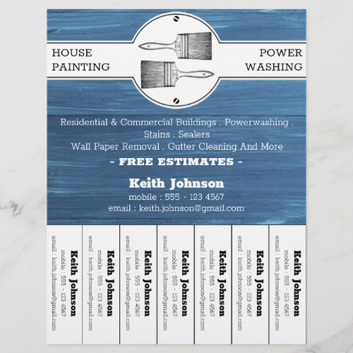 Professional House Painter Decorator Contractor Flyer