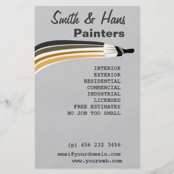 Professional House Painter Flyer by 911business at Zazzle