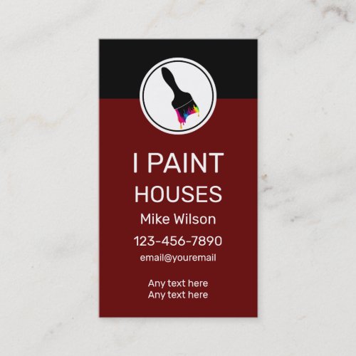 Professional House Painter Vertical  Business Card
