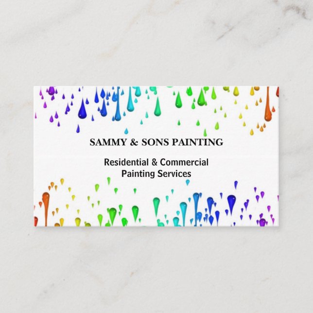 Professional House Painting  Business Card (Front)