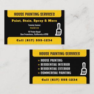 Professional House Painting Services Paint Business Card