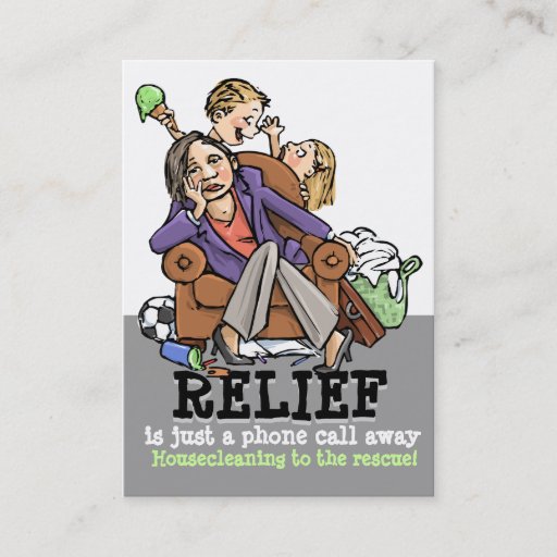 Customizable Professional housecleaning service business promo2 business cards