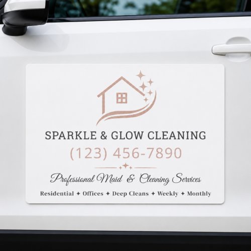 Professional Housekeeping & Cleaning Services Car Magnet