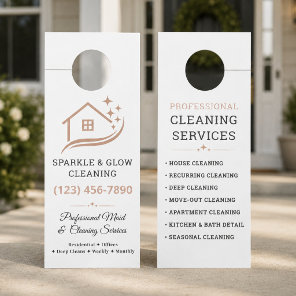 Professional Housekeeping & Cleaning Services Door Hanger