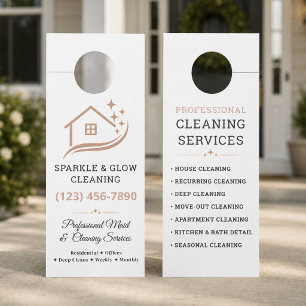Professional Housekeeping & Cleaning Services Door Hanger