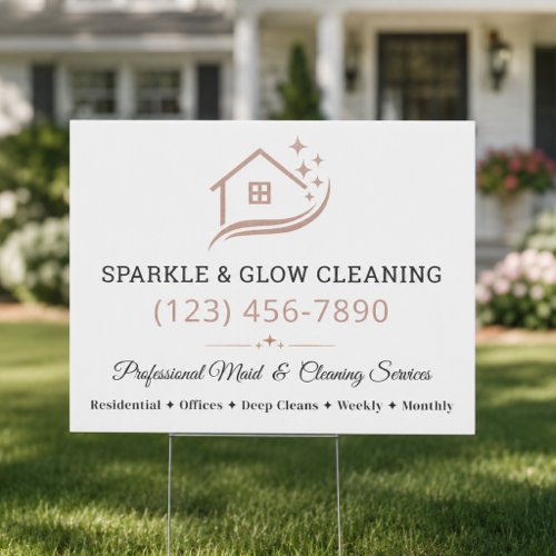 Professional Housekeeping & Cleaning Services Sign