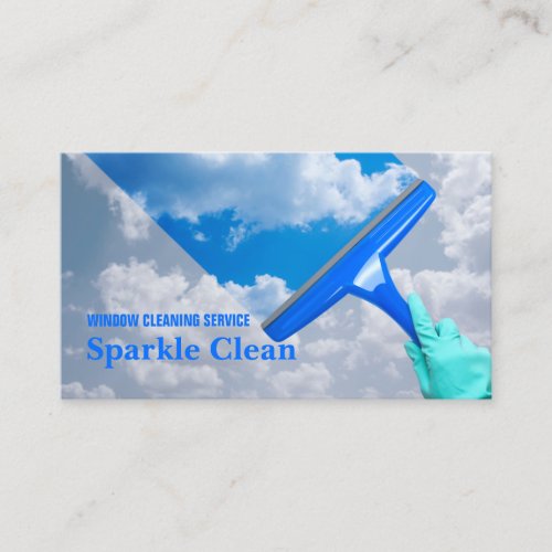Professional Housekeeping Squeege Window Cleaning  Business Card