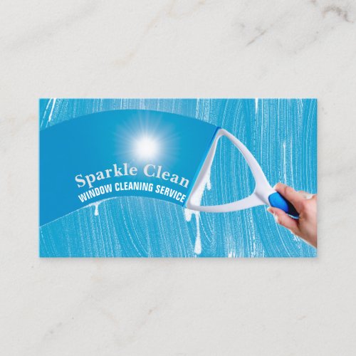 Professional Housekeeping Squeege Window Cleaning  Business Card