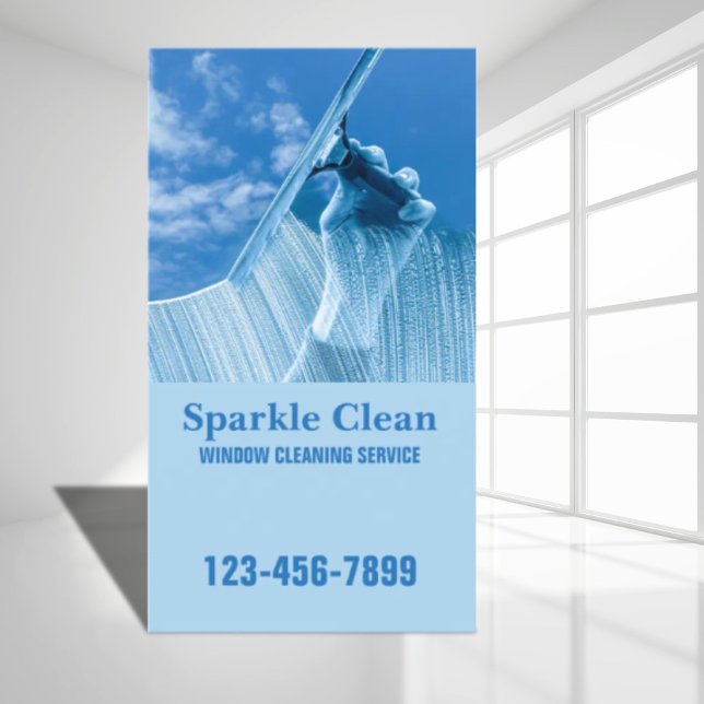 Professional Housekeeping Squeege Window Cleaning  Business Card (Creator Uploaded)