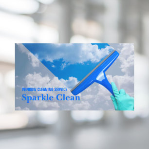 Professional Housekeeping Squeege Window Cleaning  Business Card