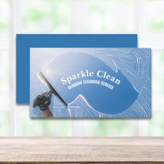 Professional Housekeeping Squeege Window Cleaning Business Card