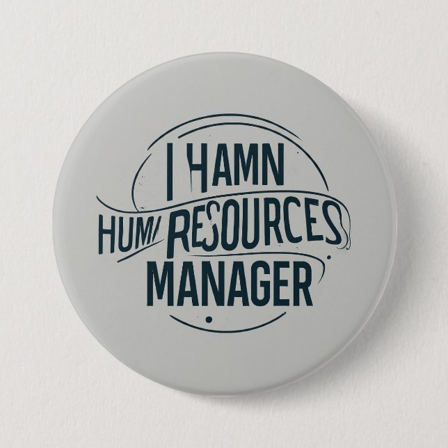 Professional Human Resources Manager Button (Front)